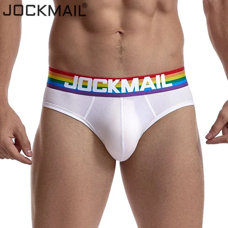 Jockmail กางเกงในชายเซ็กซี่ชุดชั้นในชายผ้าฝ้าย Low Rise Underpant เส้นด้ายสุทธิลูกไม้, Breathable ฤดูร้อนกางเกงขาสั้น calzoncillos hombre slip — image 2