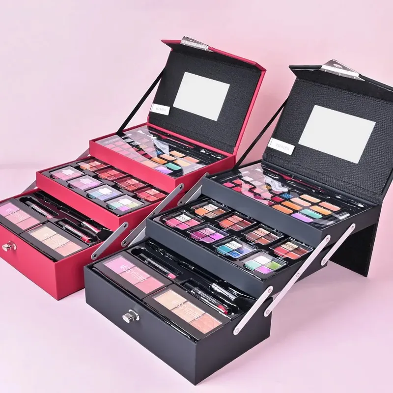 Makeup Set 76 Color Eye Shadow Palette Eyebrow Pencil Eyeliner Pen Mascara With Makeup Brushes Cosmetics Makeup Tool Box Gift