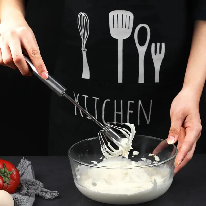 Semi-automatic Egg Beater 304 Stainless Steel Egg Whisk Manual Hand Mixer Self Turning Egg Stirrer Kitchen Accessories Egg Tools — image 8