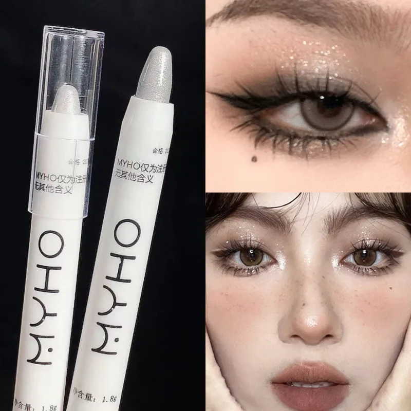 White Eyeliner Shiny Glitter Eyeshadow Stick Eyeliner Pen 13 Colors Matte Blue Purple Pink Eye Liner Makeup Brighten Silkworm — image 9