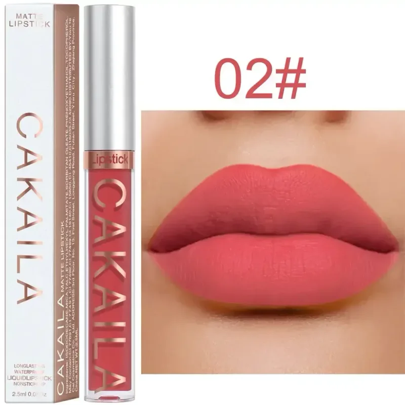 Lip Gloss Waterproof Matte Liquid Lipstick Long Lasting Velvet Lipgloss Tint Tube Nude Pigment Lip Makeup Cosmetics
