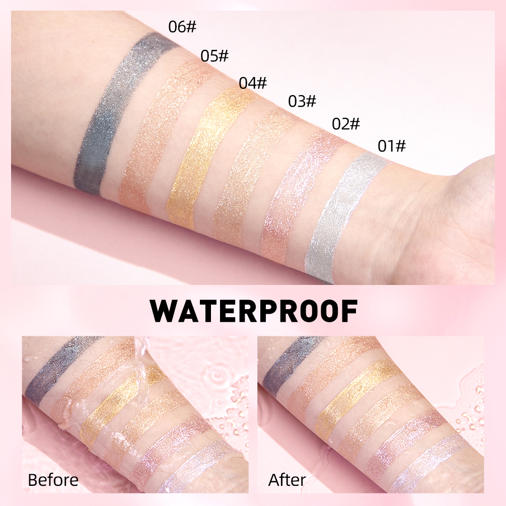 Glitter Diamond Liquid Lipstick Waterproof Long Lasting Pearl Shiny Lip Gloss Metal Charming Women Lip Makeup 6 Colors