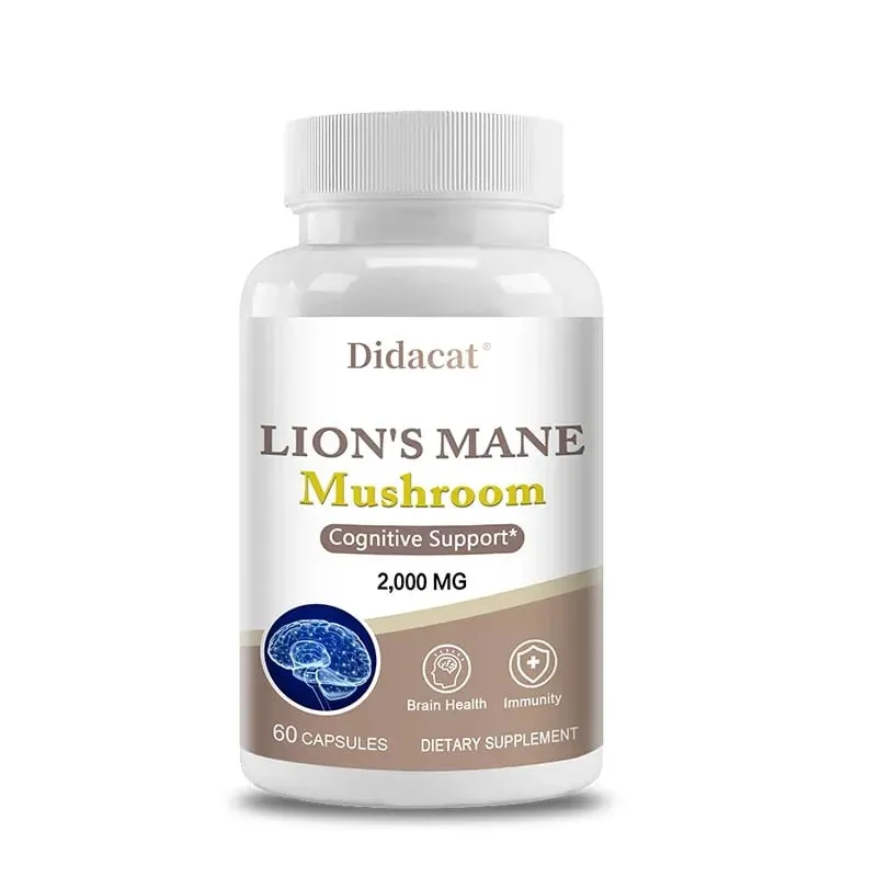 Lions Mane Brain & Focus Supplement - Mushroom Powder Extract Capsules - Non-GMO & Gluten Free to Improve Cognitive Health — image 8