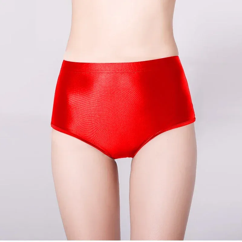 Glossy Seamless Spandex Shorts Silky Smooth Sexy Solid Pants High Waist Tights Biker Running Workout underwear men briefs