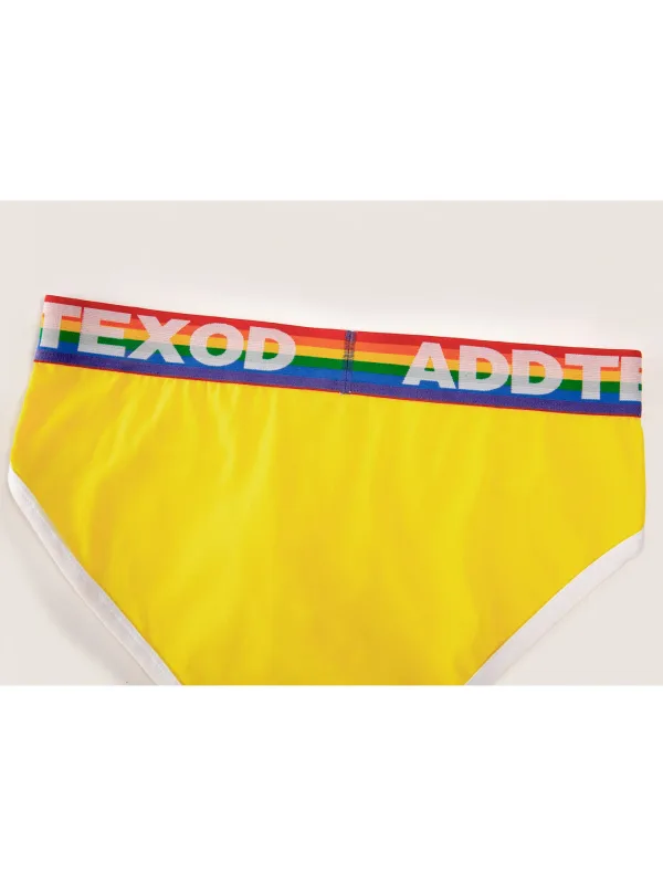 Sexy Men Underwear Rainbow Belt Multi Colored Youth Low Waist U Convex Pouch Brief Teenager Cotton Breathable Comfortable Bikini — image 32