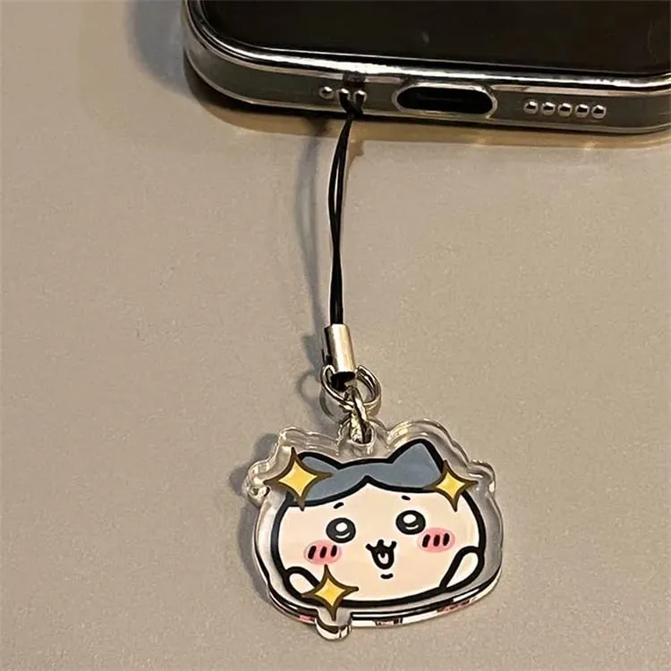 yiji Cartoon Cute Style Hachiware うさぎ USAG ちい./かわ Mobile Phone Chain Acrylic Mobile Phone Pendant Lanyard Pendant Small Gift