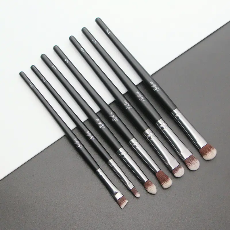 Eyeshadow Makeup Brush Set 7pcs Blending Eyebrow Complete Eye Shadow Professional Make Up Brushes Kit With Bag — image 1