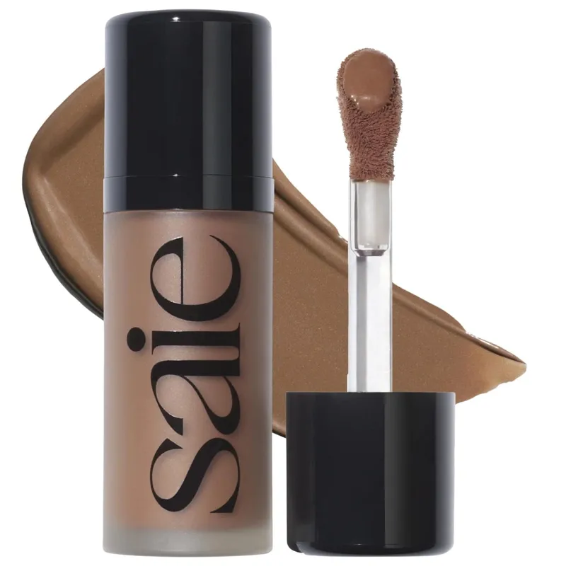 Saie Moisturizing Face Liquid Highlighter Bronzer Contouring Cream Highlight Shimmer Shine Illuminator Easy To Apply Makeup