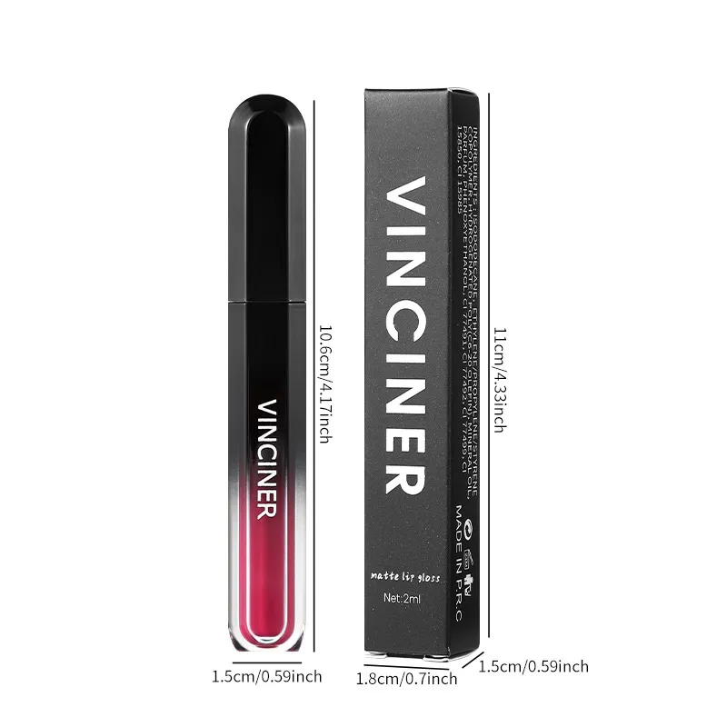 12 Colors Liquid Lipstick Matte Dark Brown Lip Gloss Cosmetic Waterproof Red Lip Glaze Non-stick Cup LongLasting Lip Tint Makeup — image 6