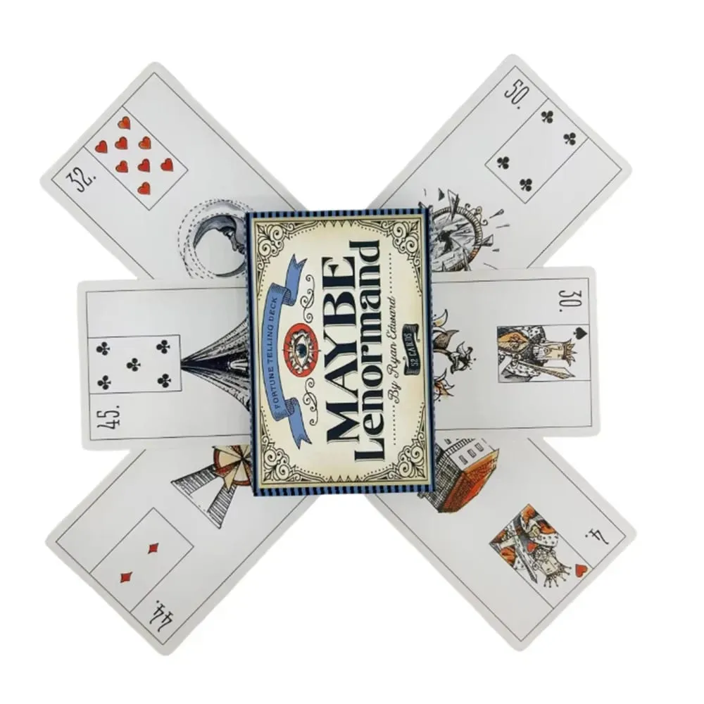 Kanske Lenormand Oracle kortlek för familjefest Högkvalitativ spådomsspådom Tarotkortlek — image 4