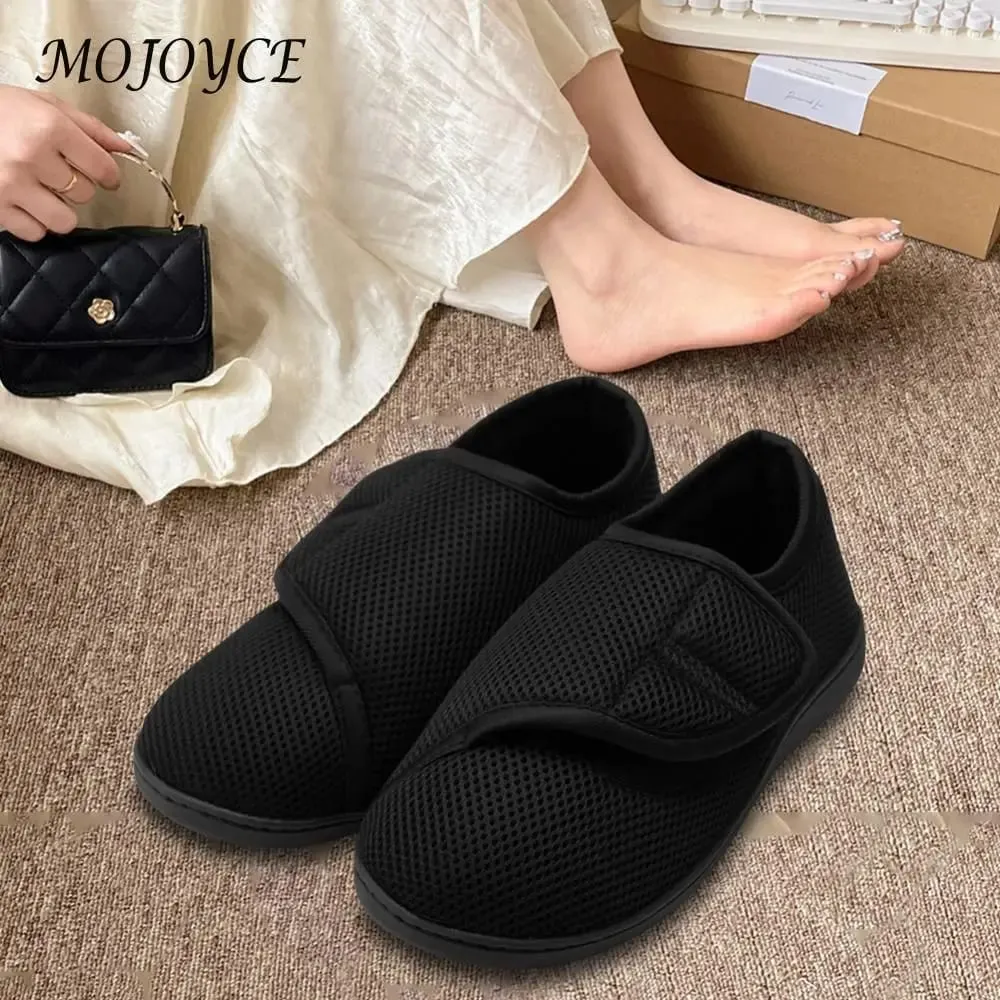 Buty dla diabetyków unisex Szerokie buty do chodzenia z regulowanym zapięciem Wsuwane buty ortopedyczne Trampki z rzepem dla osób starszych — image 6