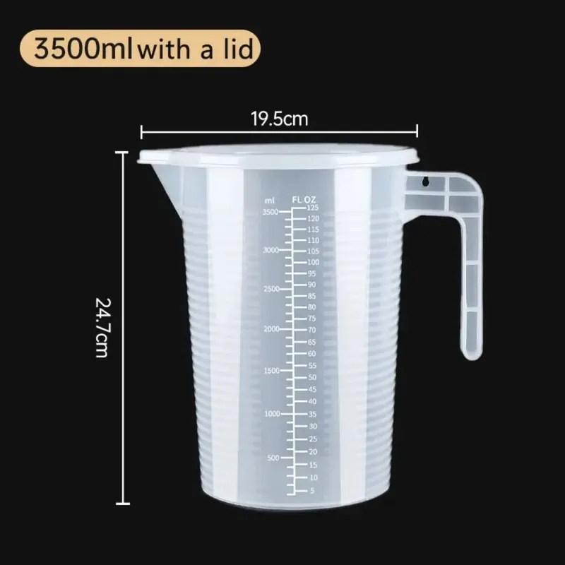Measuring Cup Transparent Plastic Laboratory Beaker Graduated Liquid Jug Cup Kitchen Baking Cooking Measurement Scale Container — image 20