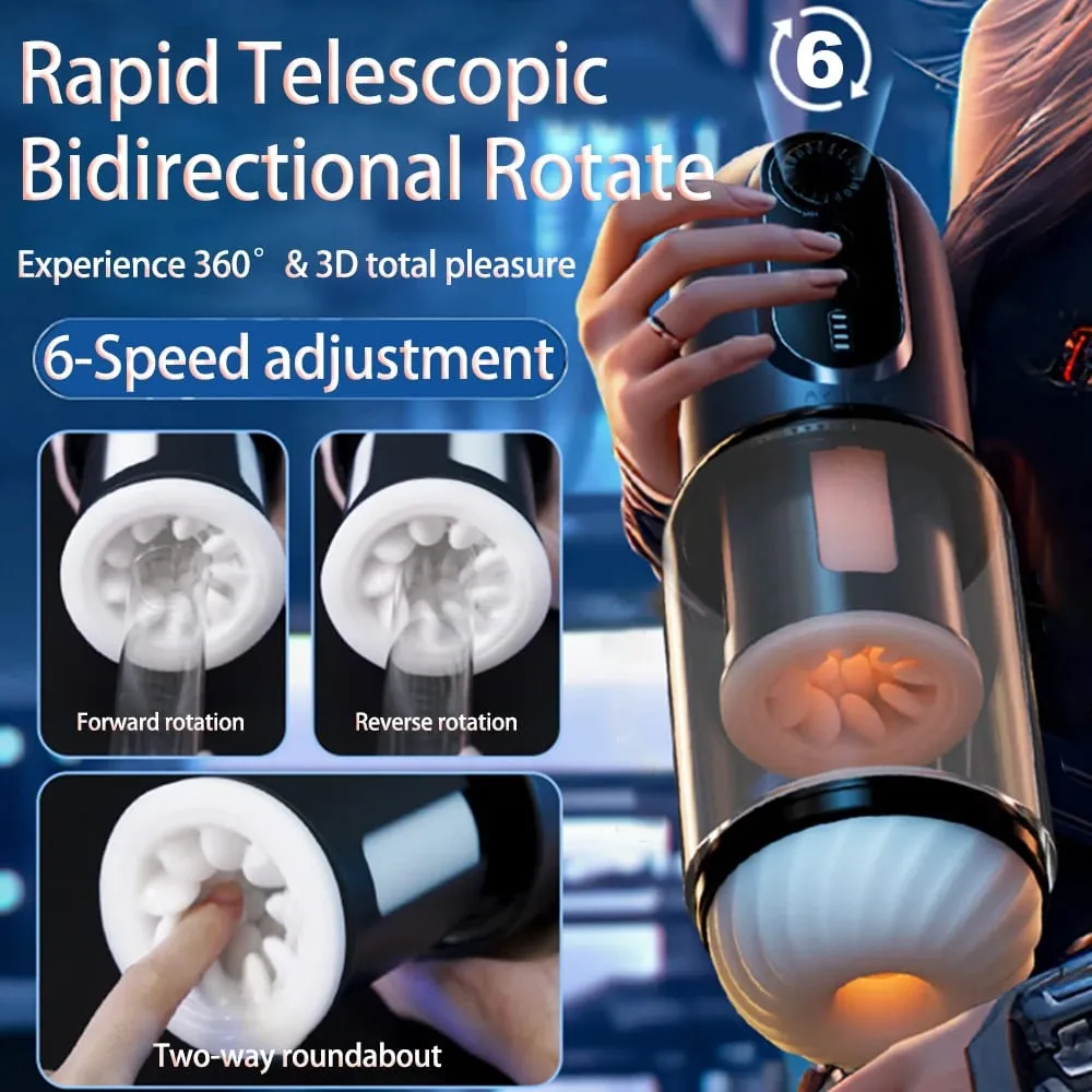 Automatic Male Masturbator Powerful Vacuum Sucking Blowjob High-Speed Piston Thrusting Rotate Masturbation Cup Sex Toys for Men