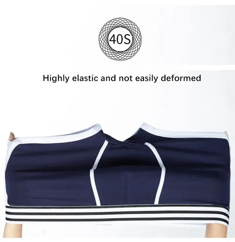 Men Soft Underpants Trunks Cotton High Quality Underwear U Convex Pouch Panties Cueca Mid Waist Breathable Boxer Shorts Homme — image 4