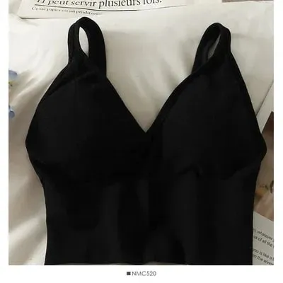 Knitted Binder Chest Woman Tank Tops Spaghetti Strap Corset Crop Camis With Built in Bras Korean Fashion Woman Tanks Camisole — image 30