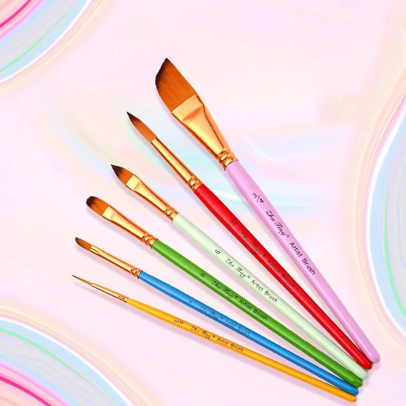 6 Pcs Professional Multi-functional Face Body Paint Brushes Set Artist Watercolor Painting Tool Makeup Brush — image 5