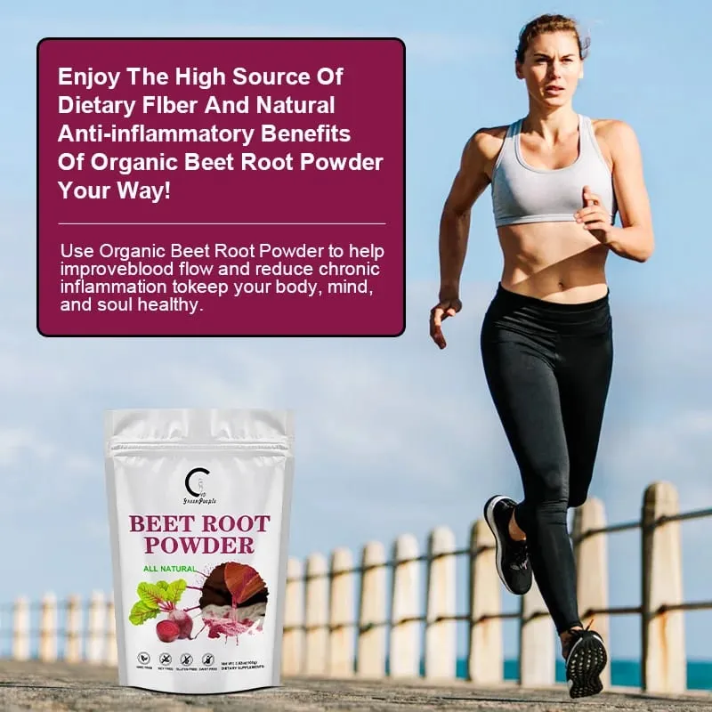 Organic Beet Root Powder- Boost Daily Nutrition Athletic Performance Promote Digestive Vegan and Non-GMO Beet Root Supplement