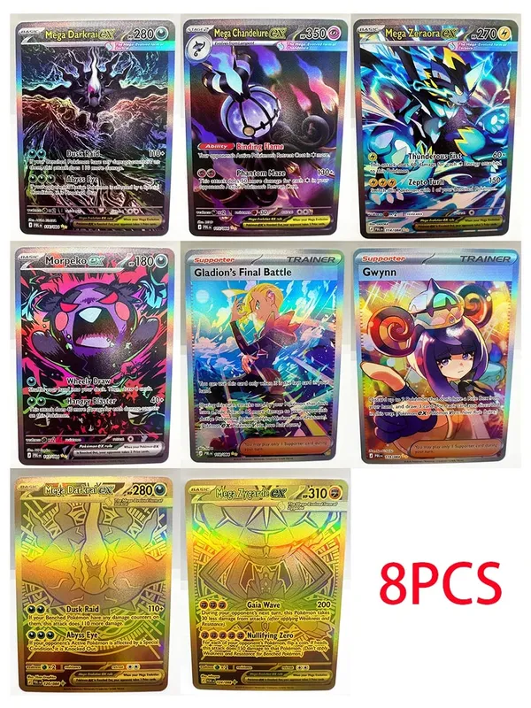Pokemon PTCG ASC Gengar Dragonite Celebi Legetøj Hobby Hobby Samleobjekter Spilsamling Anime-kort