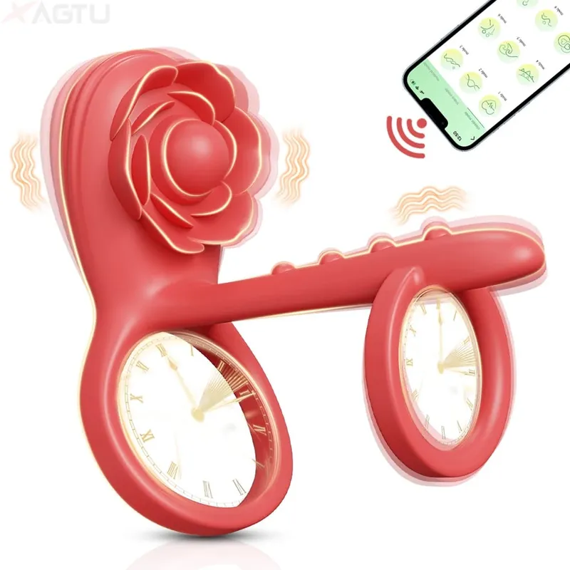 Remote Control Dual Penis Ring Vibrator for Men Delay Time Prostate Massager Cock Rings Twisting Vibrating Sex Toy for Men — image 8