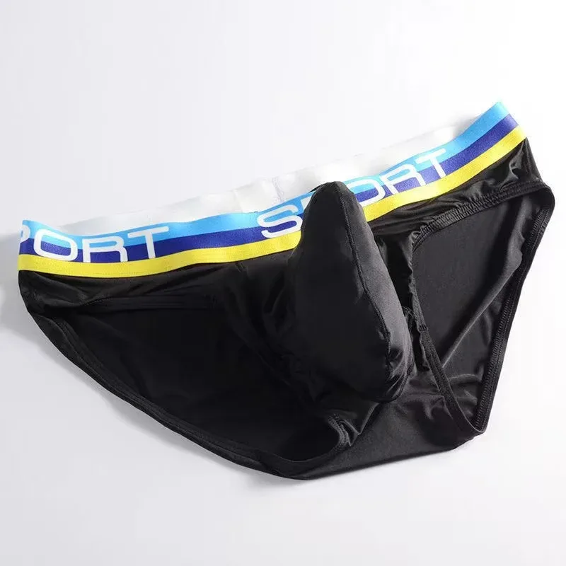 Elephant Nose Sexy Men Underwear U Convex Briefs Pouch Breathable Mesh Sexi Shorts Male Underpants Cueca Gay Penis Silk Summer — image 4