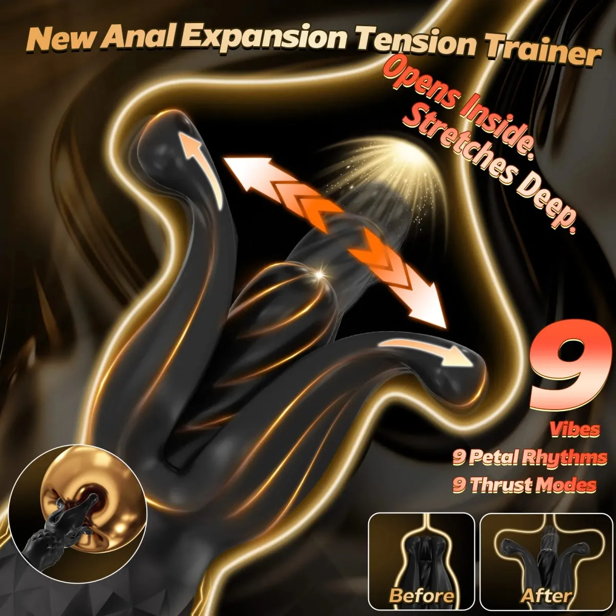 Vibrador masajeador de próstata Anal masculino, consolador de empuje con Control remoto, tapón Anal vibratorio con anillo para pene, Juguetes sexuales para hombres y mujeres — image 2
