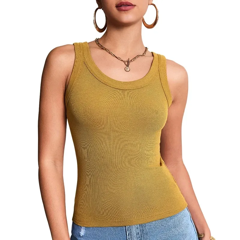 6/3/1 Piece Ladies Bottoming Solid Color Fashion Threaded Vest Casual Joker Sports Girl Mixed Color Combination Coat Parent-chil — image 18