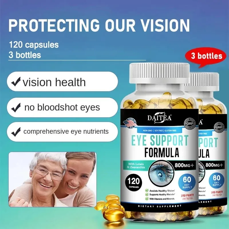 Eye Support Supplements - Vision Myopia Vitamins and Minerals for Eye Care Improve Eye Edema Relieve Fatigue Healthy Macula — image 3
