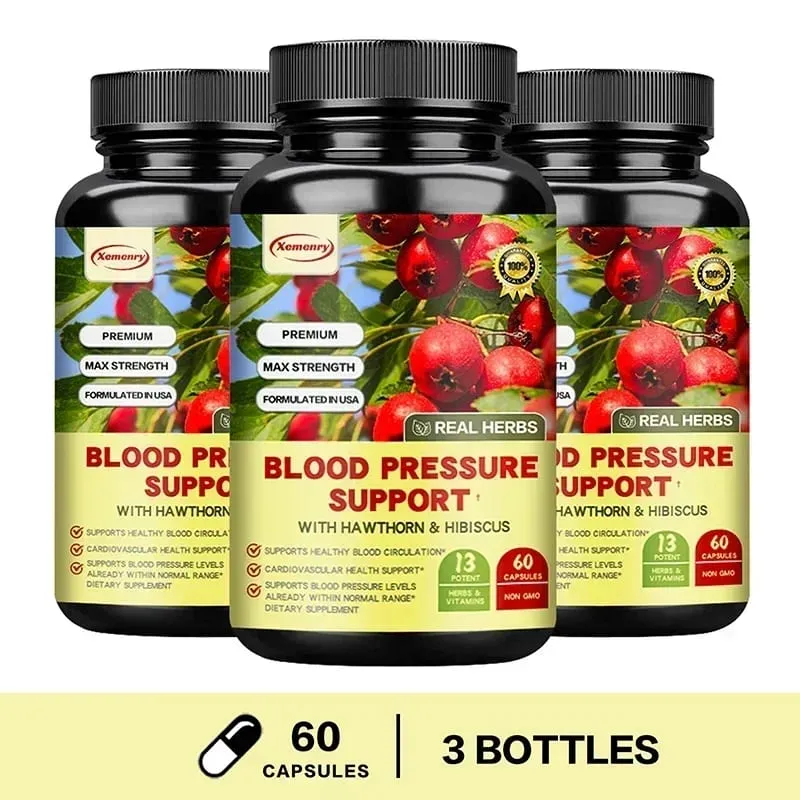 Soutien de la tension artérielle – Soutient la santé cardiovasculaire, stimule l'énergie et l'immunité pour la santé cardiaque – avec aubépine et hibiscus — image 11