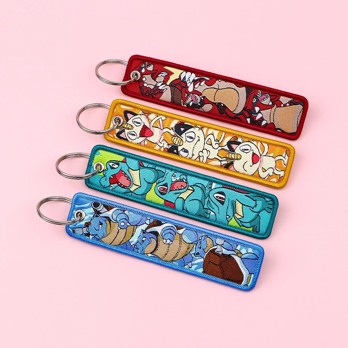Japanese Anime Elf Monsters Keychain for Cars Backpack Key Holders Embroidery Keyrings Key Tag Jet Tag Accessories Gifts 1pcs — image 2