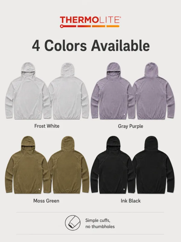 Thermolite® All Season Thermal Hoodie ทุกเพศ น้ำหนักเบา แห้งเร็ว เสื้อสเวตเตอร์สวมหัว ระบายอากาศ ฤดูหนาว Mid Layer Activewear