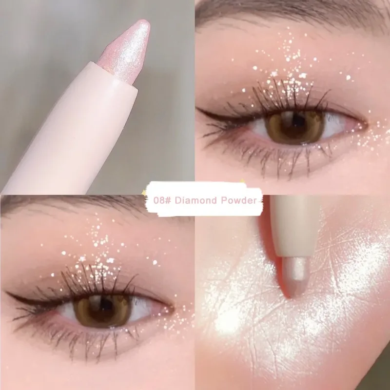 Eye Shadow Lying Silkworm Highlighter Pen Korean Eyes Makeup Matte White Pearl High-gloss Brightening Glitter Eyeshadow Stick — image 15