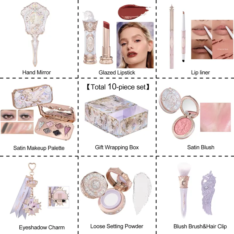 Flower Knows Knight Unicorn Makeup Gift Set Lipstick Blush Setting Powder Starlight Beauty Box Fairy Princess Luxury Cosmetics — image 8