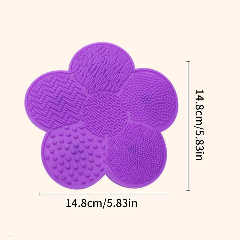 1pc Colorful Heart Shape Clean Make Up Brushes Wash Brush Silica Glove Scrubber Board Cosmetic Cleaning Tools For Makeup Brushe — image 3