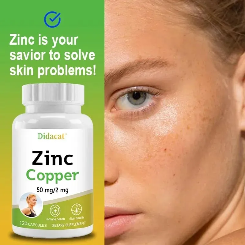 Zinc + Copper Capsules - Support Healthy Skin and Immune System Increase Vitality Skin Care — image 6