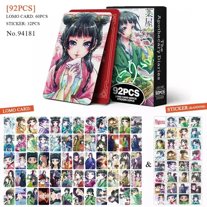 Anime atak tytanów‌ karta Lomo pocztówka zabawka Haikyuu aptekarz pamiętniki Honkai Star Rail karty kolekcjonerskie z naklejkami prezent