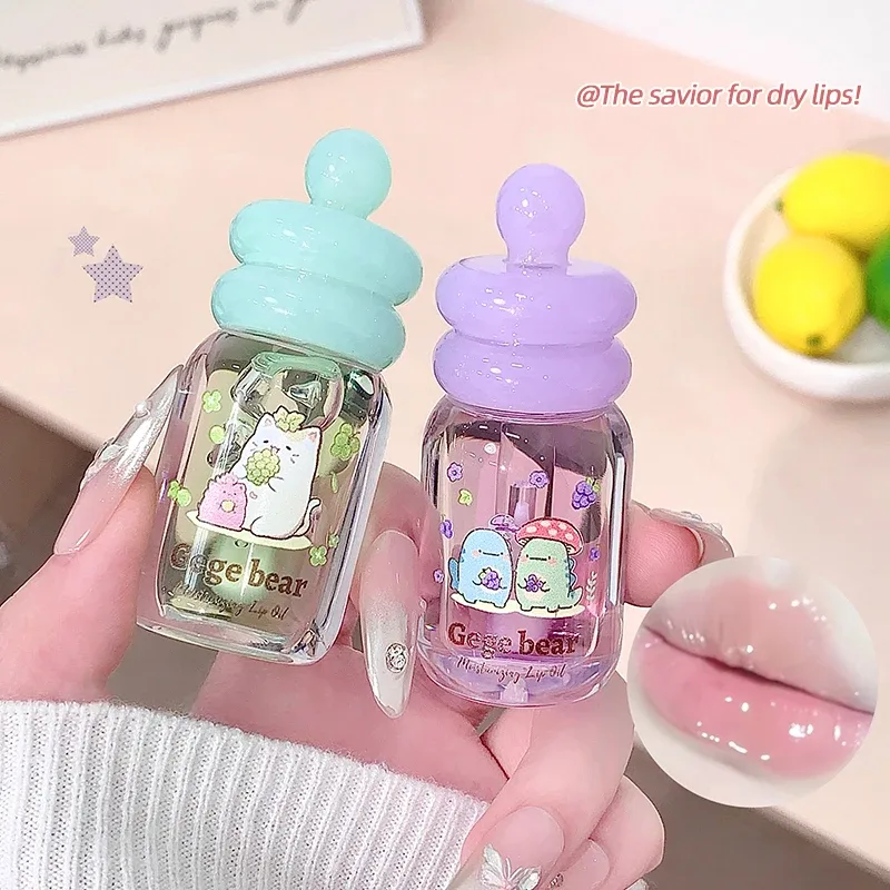 Lips Care Plant Essence Transparent Gloss Lip Oil Plump Moisturizing Lip Balm Exfoliating Fruit Flavor Lip Gloss Beauty Cosmetic — image 6