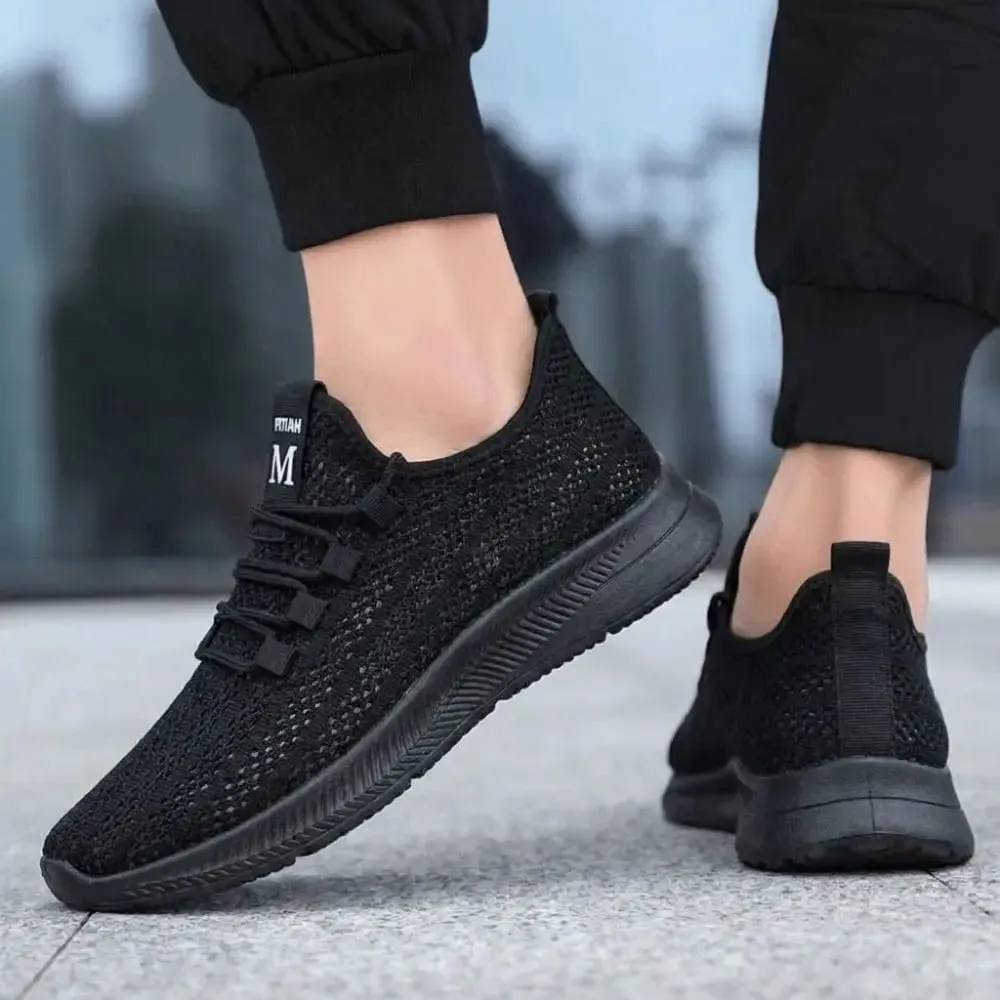 Breathable Men's Casual Sneakers Wear-resisting Anti-slip Sports Shoes Soft-soled Lace Up Slip-on Fashion Sneaker — image 2