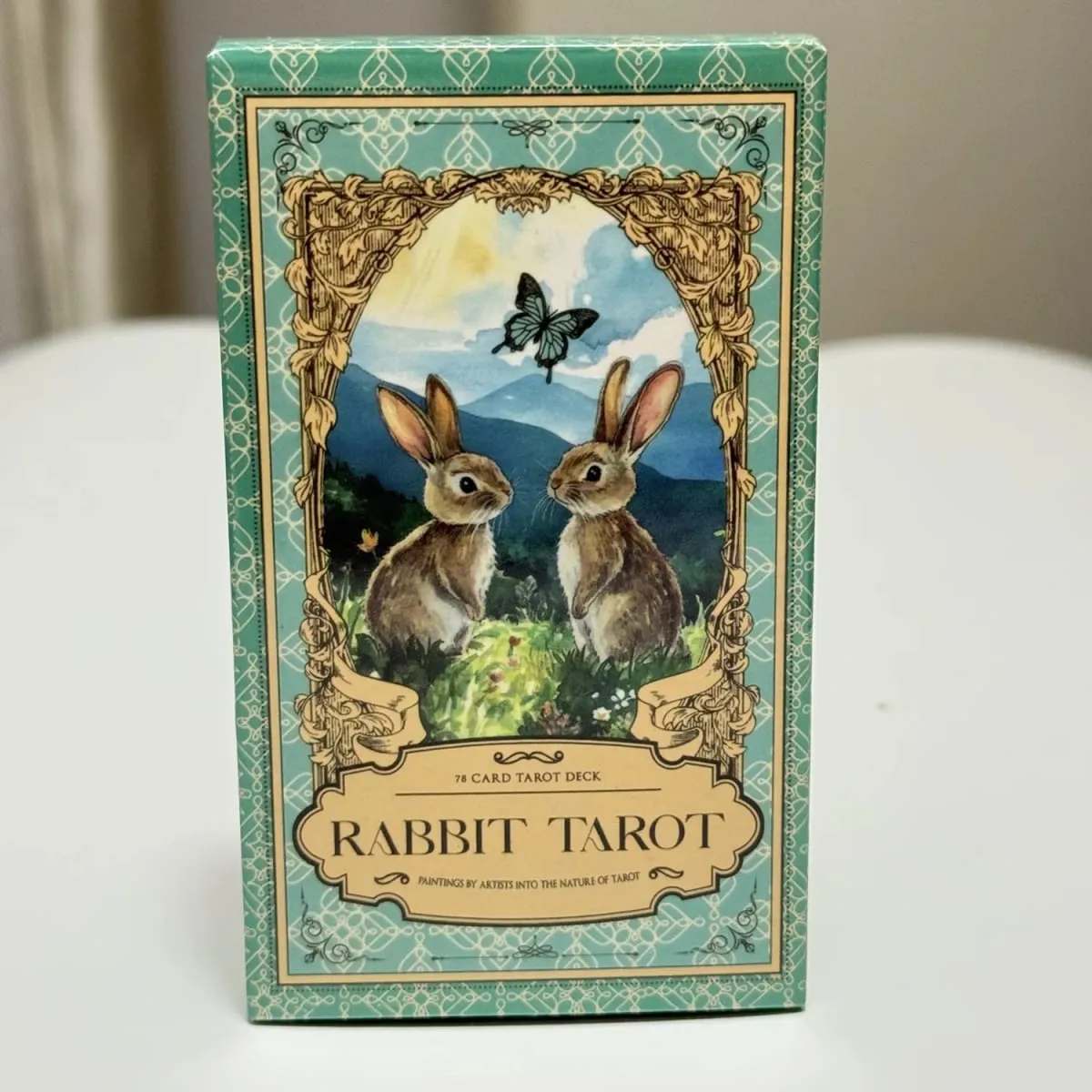 Rabbit Tarot Deck 78pcs Bordspellen Engelse aquarelkaarten Leuke waarzeggerijkaarten
