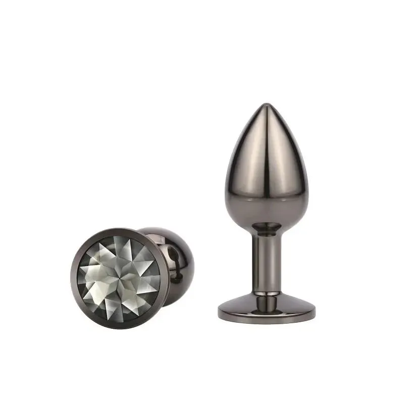 Small Size Metal Anal Beads Butt Plug Mini Rainbow Rose gold Butt Plug Crystal Jewelry Trainer Anal Dildo Masturbation Sex Toy — image 3