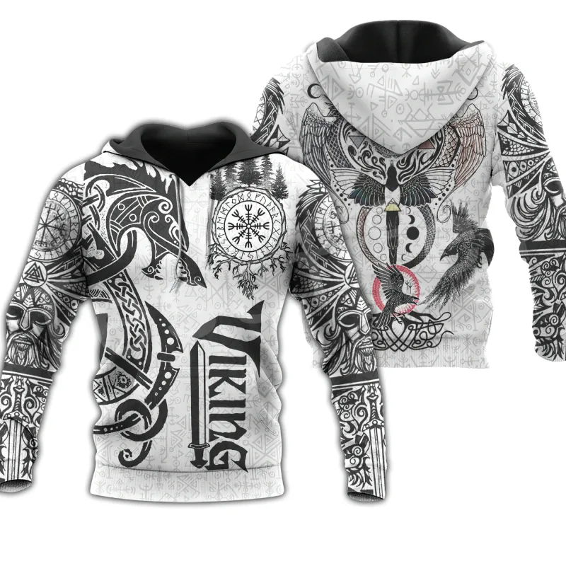2024 New Hoodie 3d Viking Harajuku Print Pullover Men's Hooded Sweatshirt Oversized Vintage Male Clothing Fall Long Sleeve — image 13