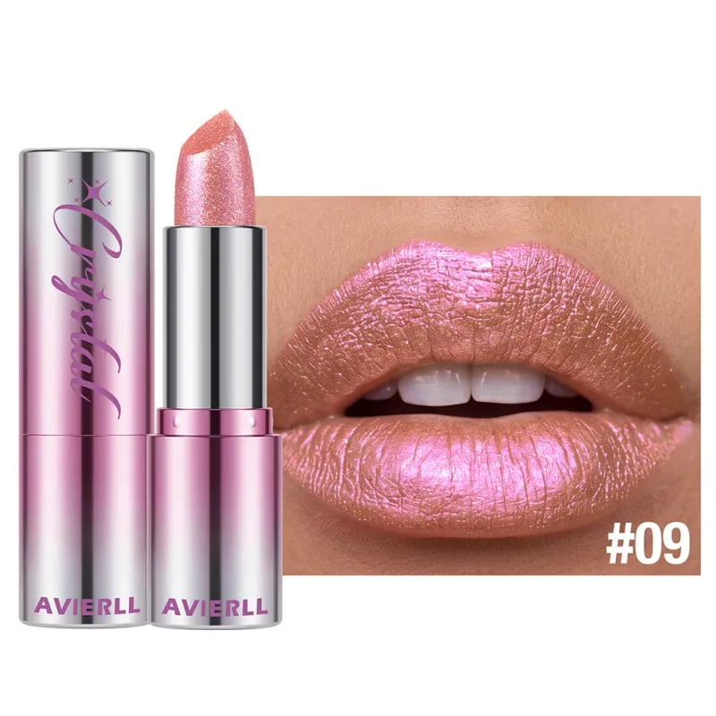 6 Color Polarised Shimmer Lipstick Metallic Pearlescent Pink Glitter Lipstick Waterproof Lasting Lip Tint Women Cosmetics Makeup