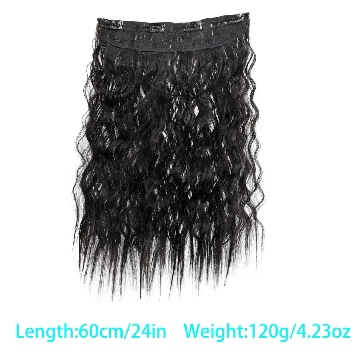 Synthetic corn beard curly hair extensions in three sizes wig head covers full top hair covers replacement for women's wigs