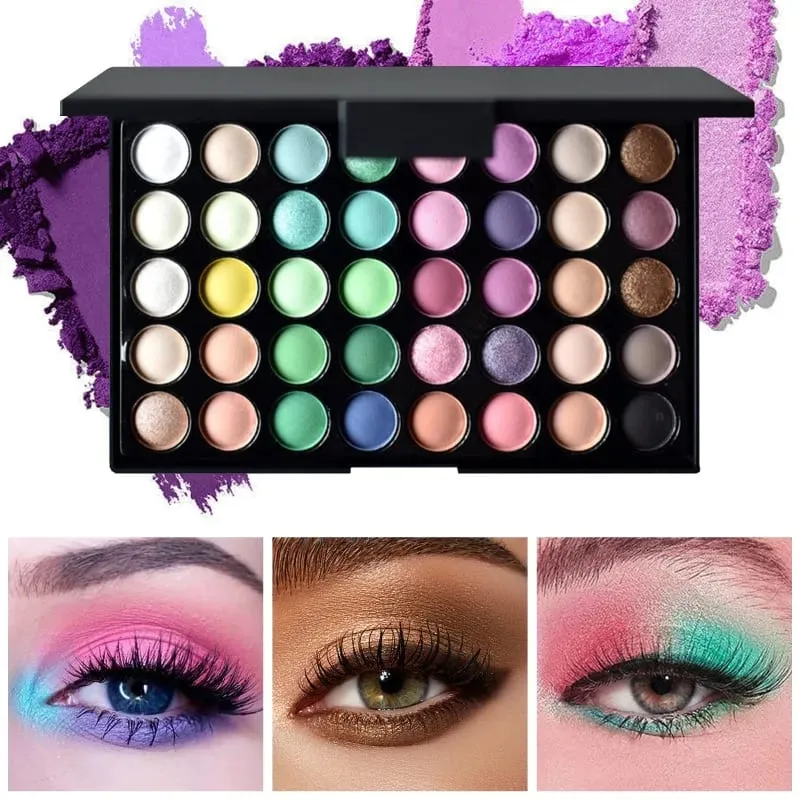 13PCS Face Set Eye Shadow Plate+eye Black+eyeliner Pen+eyebrow Pencil+mascara Clip+8 Makeup Brushes To Create A Beautiful Look — image 5