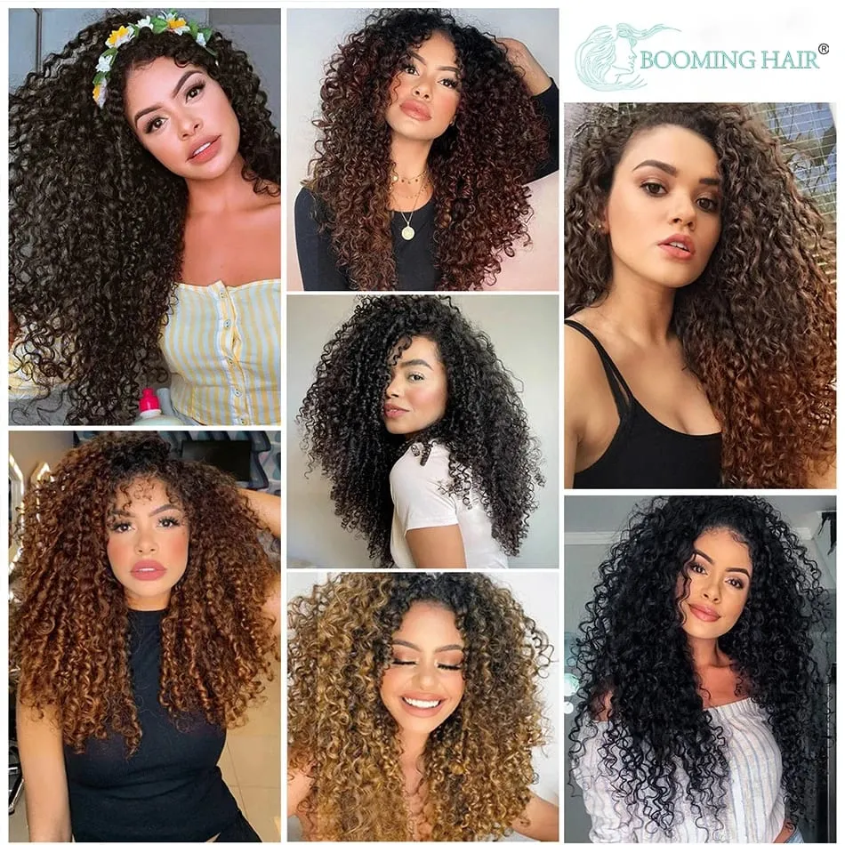 Afro Kinky Curly Synthetic Clip In Hair Extension Full Head Long 26” Afro Kinky Curly Fake Hair Pieces Clip-on hairpin For Women — image 7