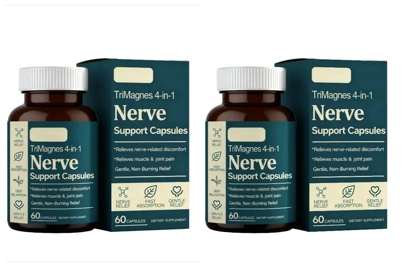 TriMagnes 4-in-1 Magnesium Complex Capsules 300mg with Citrate Glycinate Malate Turmeric for Nerve Comfort Muscle Relax 60 Ct — image 9