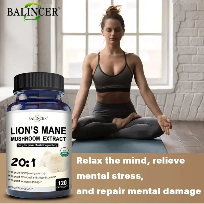 Organic Lion's Mane Capsules - Brain Mushroom Supplement for Focus and Immune Support Brain Health Memory and Energy — image 2