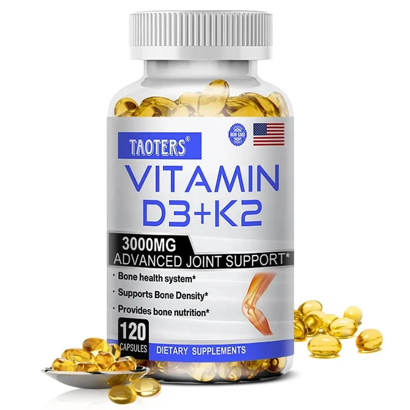 Eklem Kemik ve Bağışıklık Sağlığını Destekleyen D3+K2 Vitamini Takviyesi GDO'suz Formül Kolay yutulan D ve K Vitamini Kompleksi — image 9