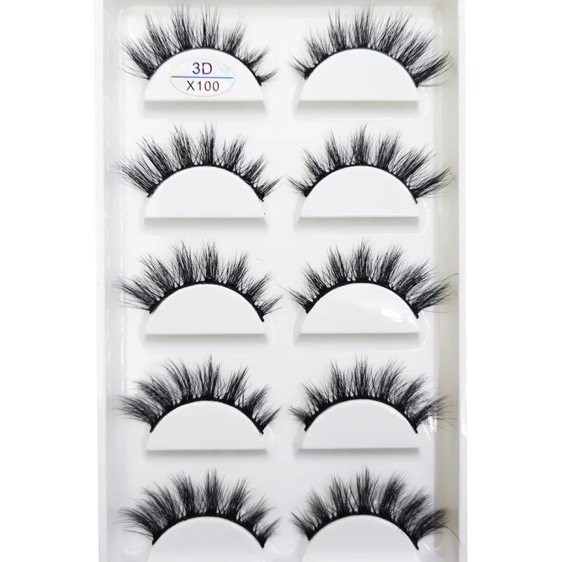 5 Pairs 3D Mink False Eyelashes Soft Lashes Cat Eye Eyelash Makeup Faux Cils Cilios Maquiagem H13 MINI CAT E01 — image 12