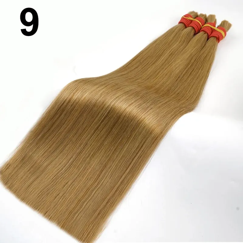 Extensiones de cabello humano 100% Real sin trama, cabello humano Remy a granel, cabello indio virgen negro Natural sin procesar, trenzado para mujeres — image 11