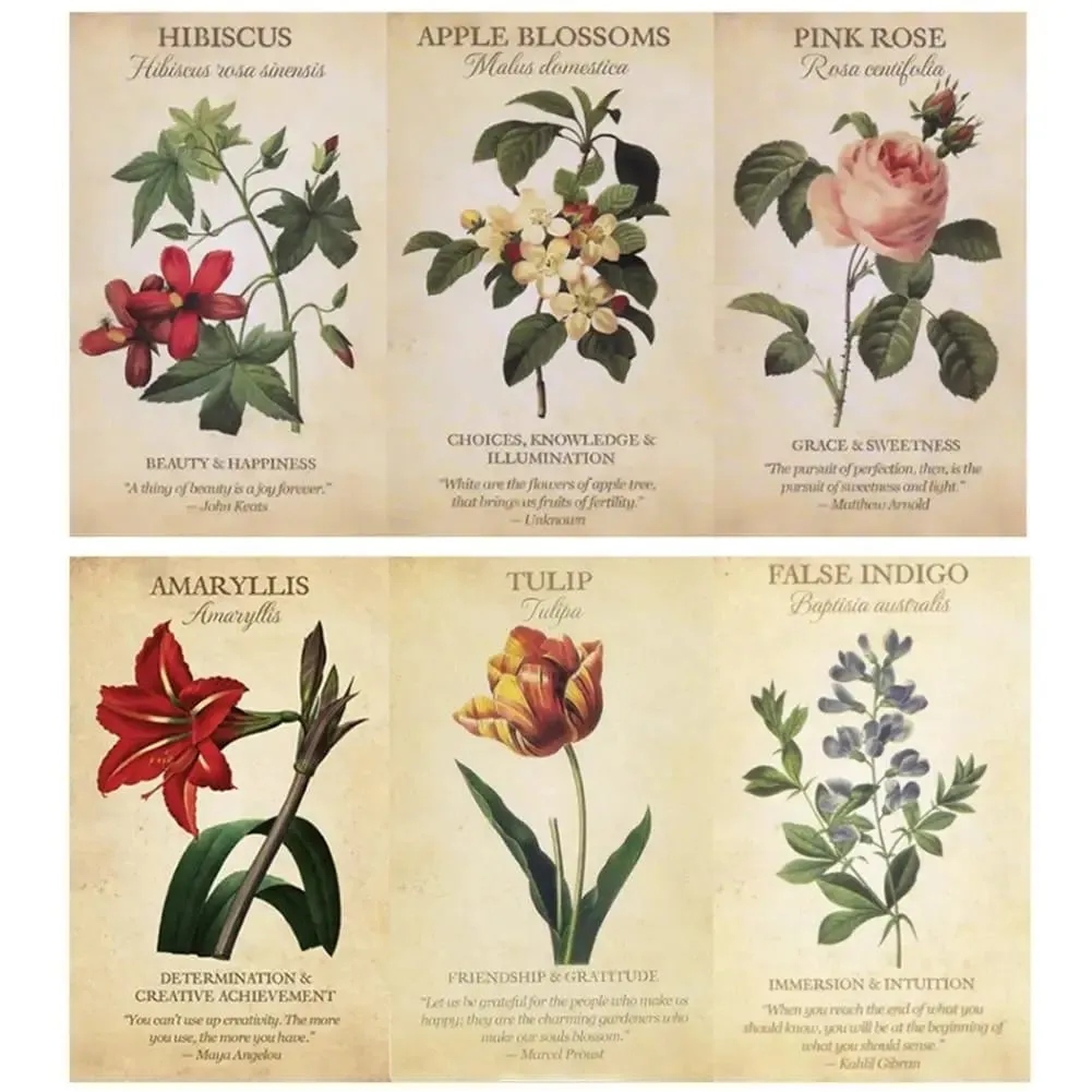 Botanical Inspiration Oracle cards A 45 Deck Tarot English version Board game PDF Guidebook for personal use — image 4